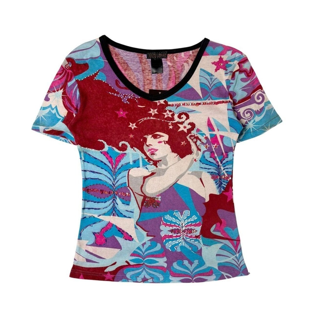 Hayes beaded graphic euro baby tee